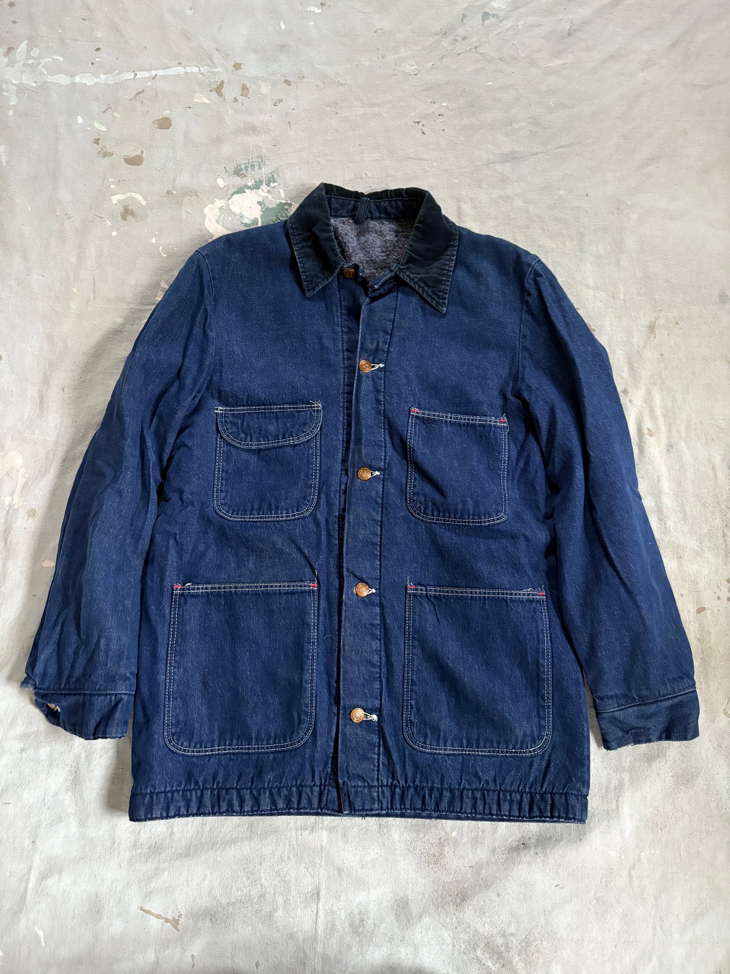 Vintage 70s/80s Blanket Lined Denim Chore Coat