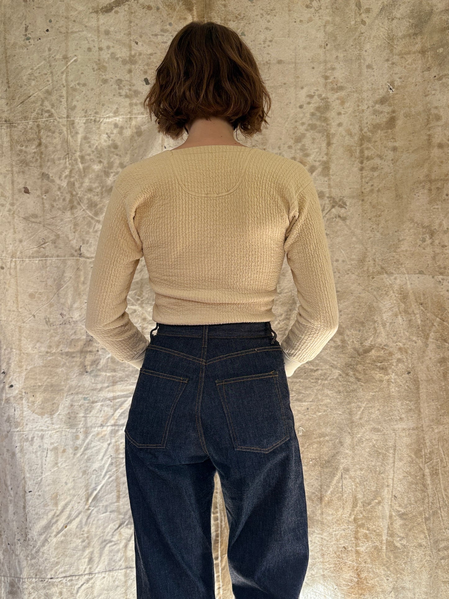 60s Ecru Henley Shirt