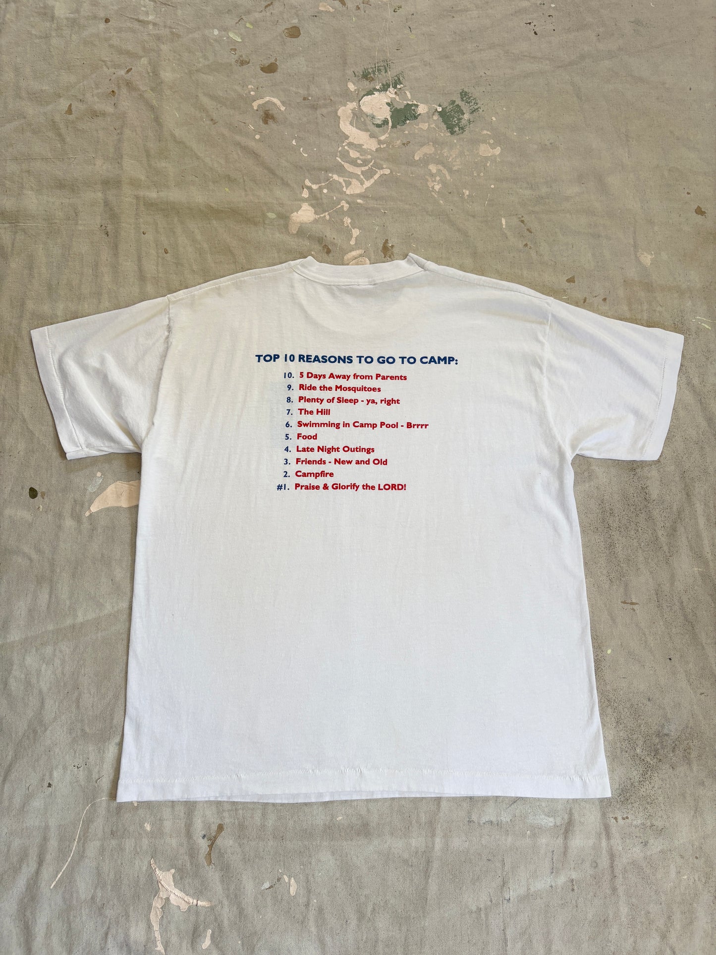 Vintage 1995 Ten Reasons To Go To Camp Tee