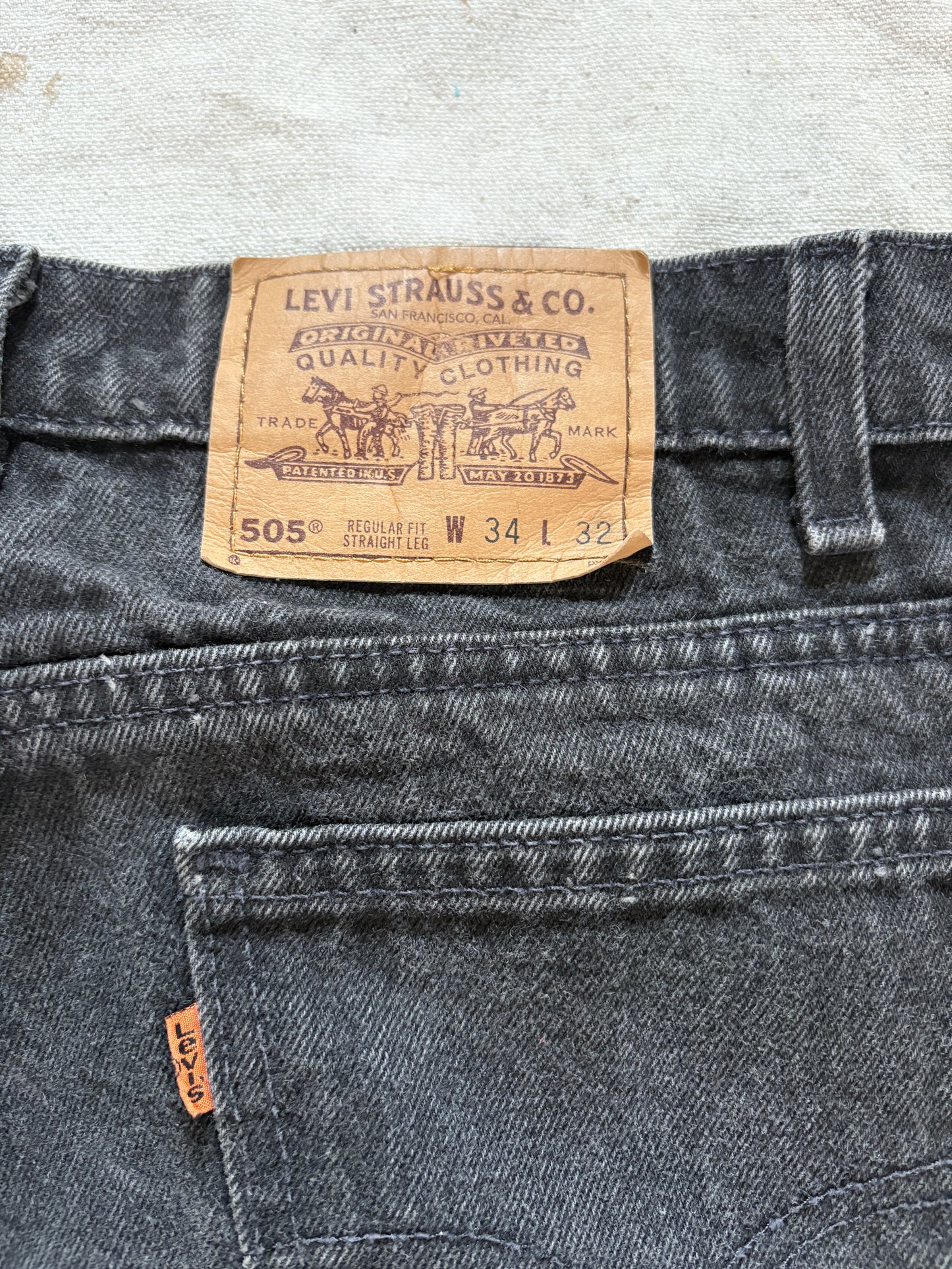 90s Faded Black Levi’s 505 Jeans