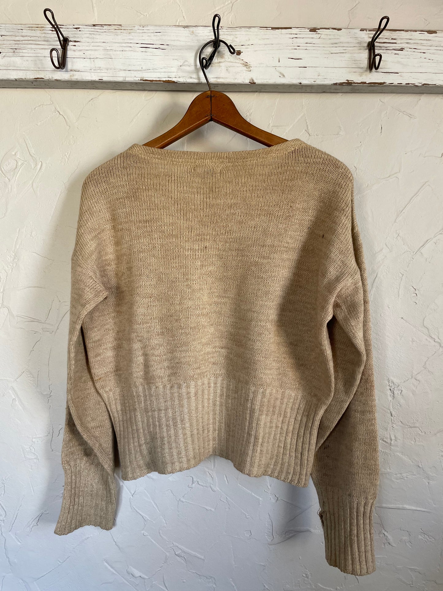 40s Oat Varsity Sweater