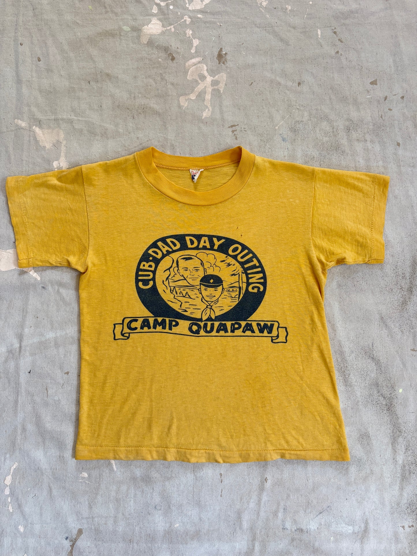 Vintage 50s Champion Cub-Dad Day Outing  Camp Quapaw Tee