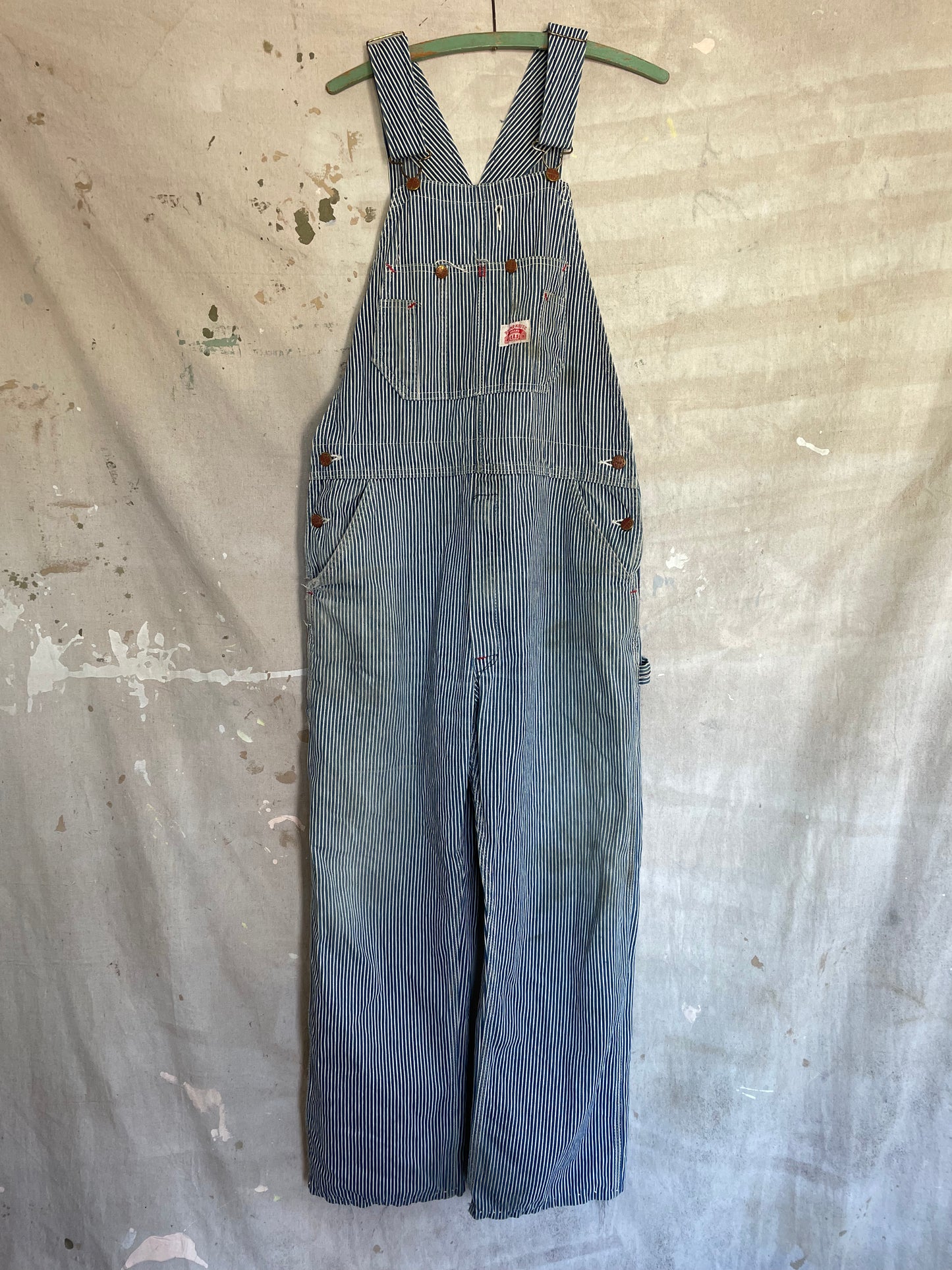 80s Roundhouse Hickory Stripe Overalls