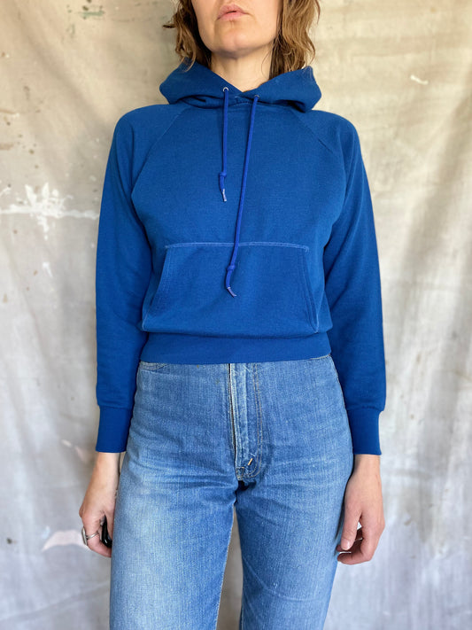 70s Blank Royal Blue Hoodie