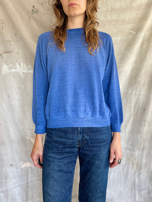 70s/80s Blank Blue Sweatshirt