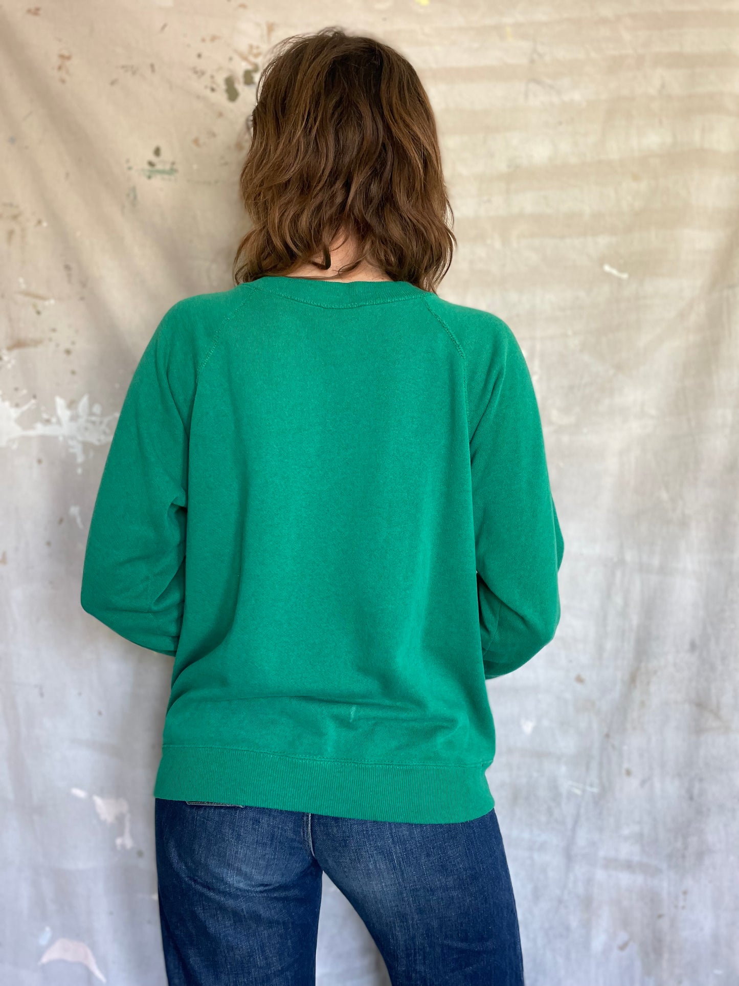 80s Blank Green Sweatshirt