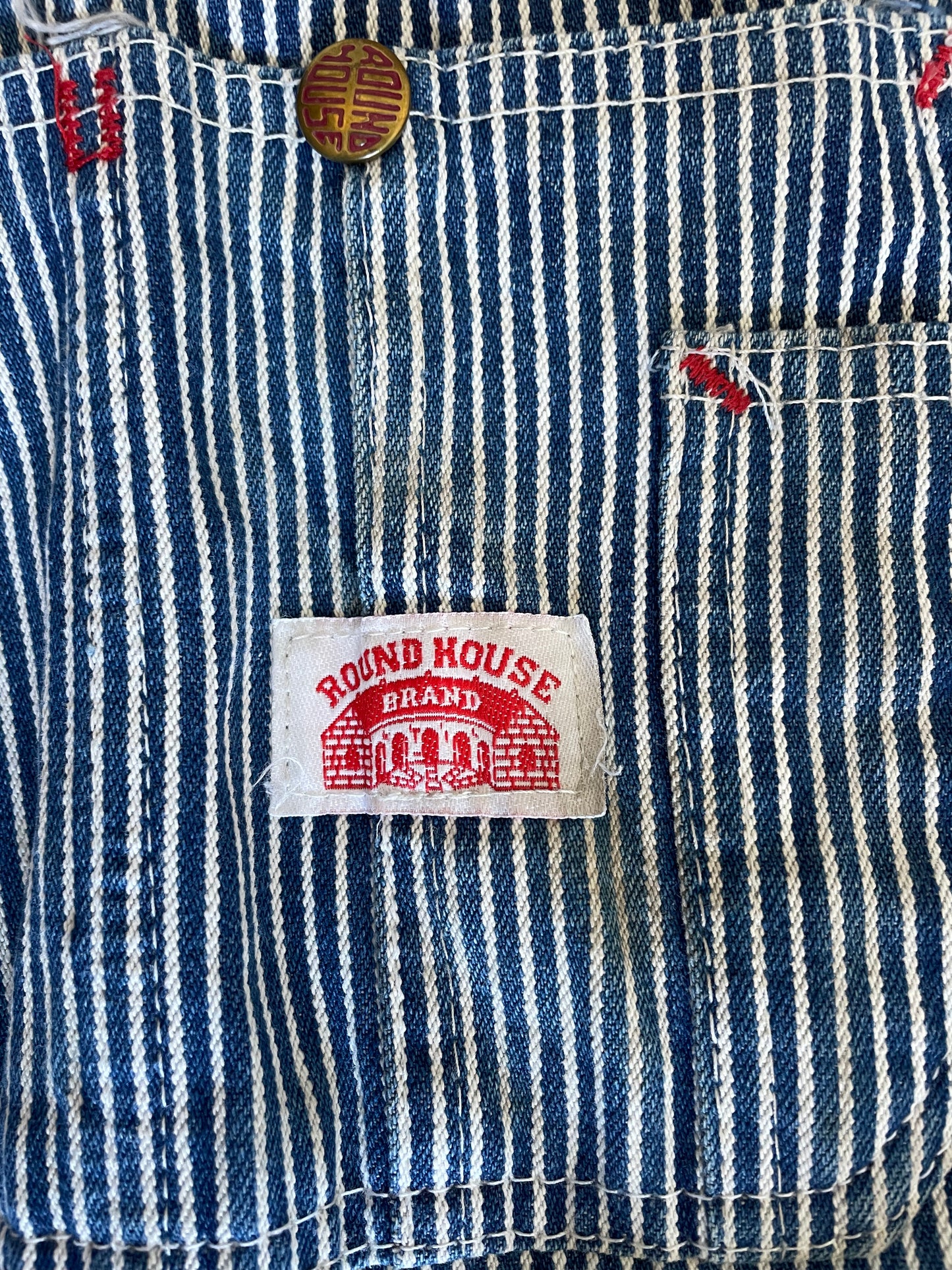 80s Roundhouse Hickory Stripe Overalls