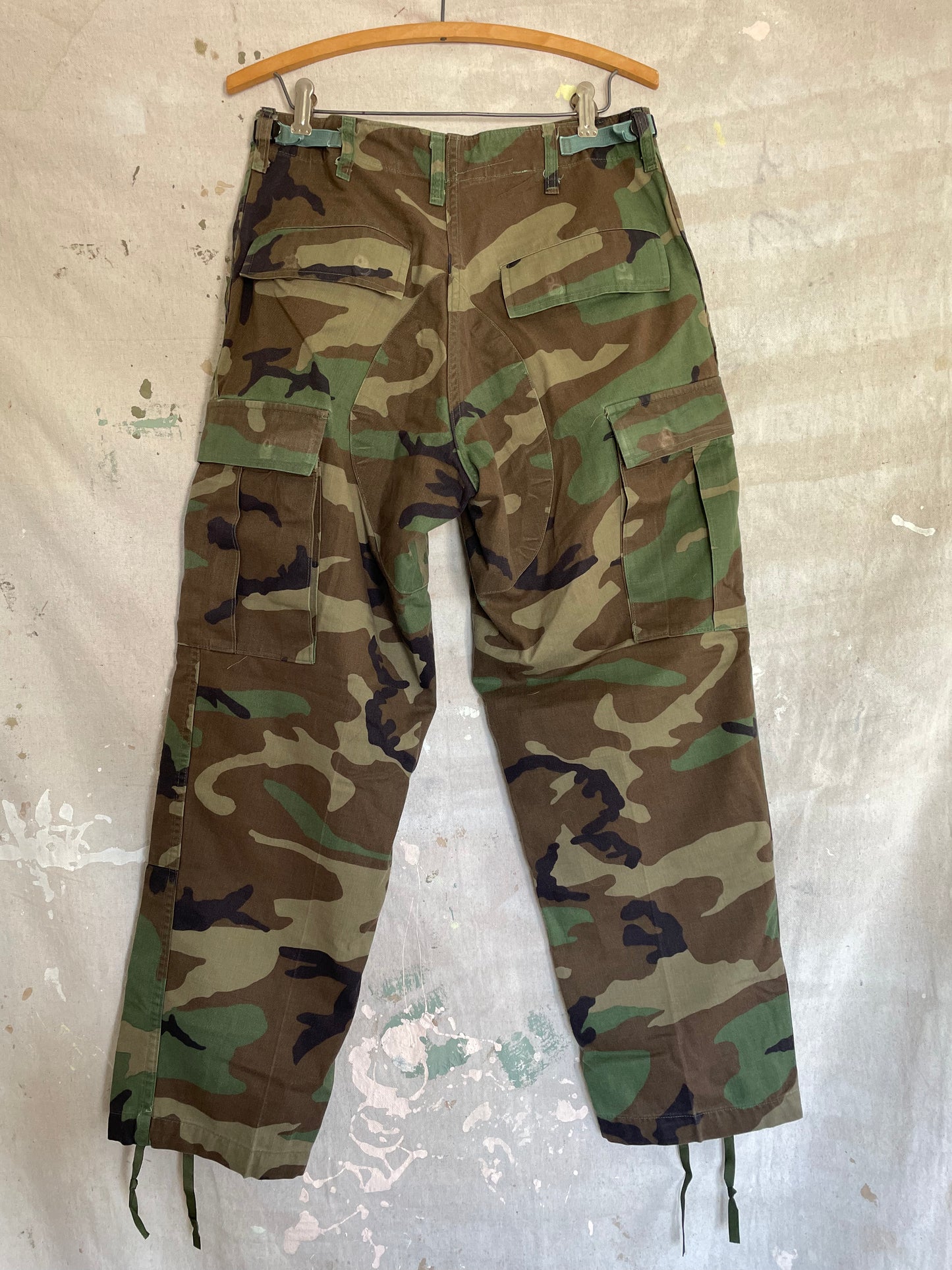 90s Woodland Camo Combat Trousers