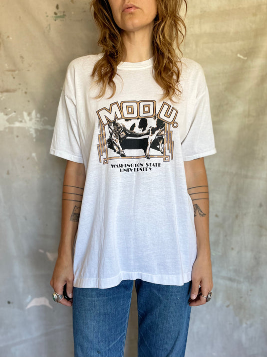 80s Washington State University Moo U. Tee