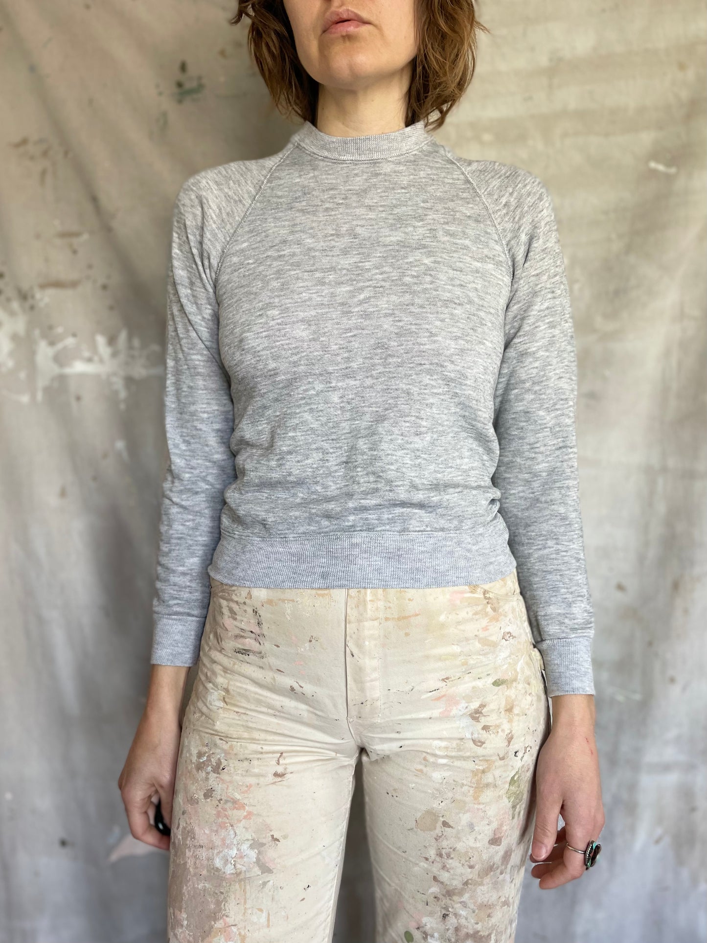 80s Blank Heather Gray Sweatshirt