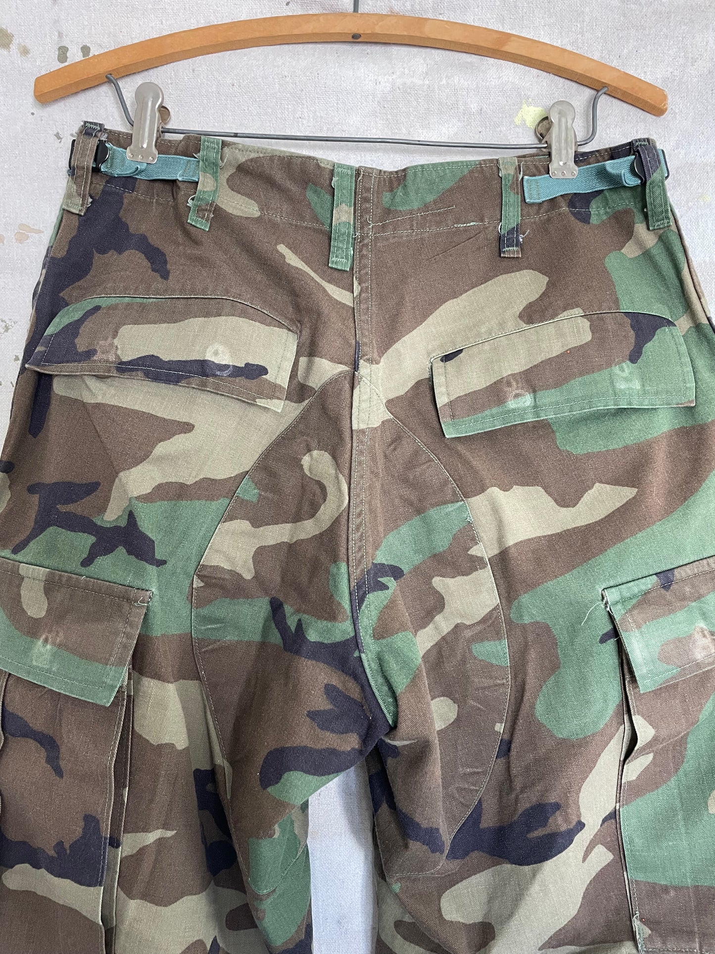 90s Woodland Camo Combat Trousers