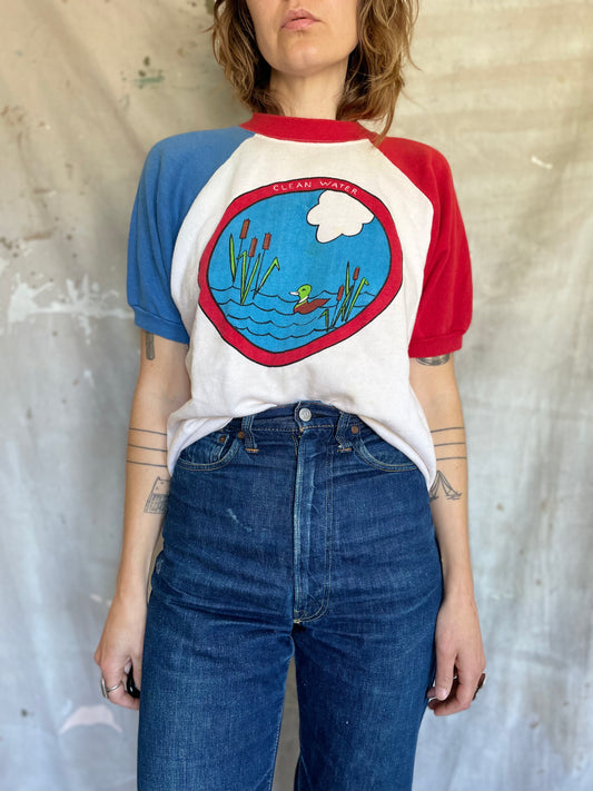 70s Clean Water Short Sleeve Sweatshirt