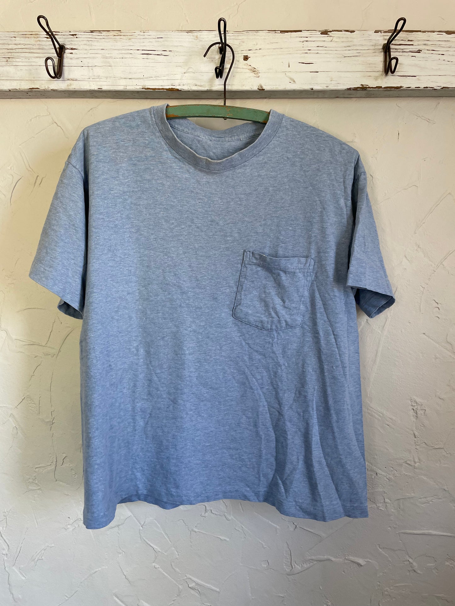 80s Baby Blue Pocket Tee