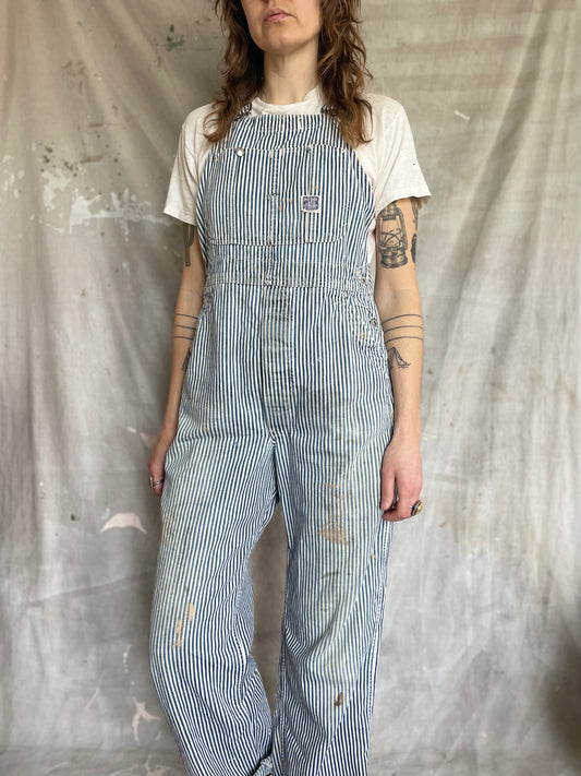 40s JCPenney Payday Express Stripe Overalls