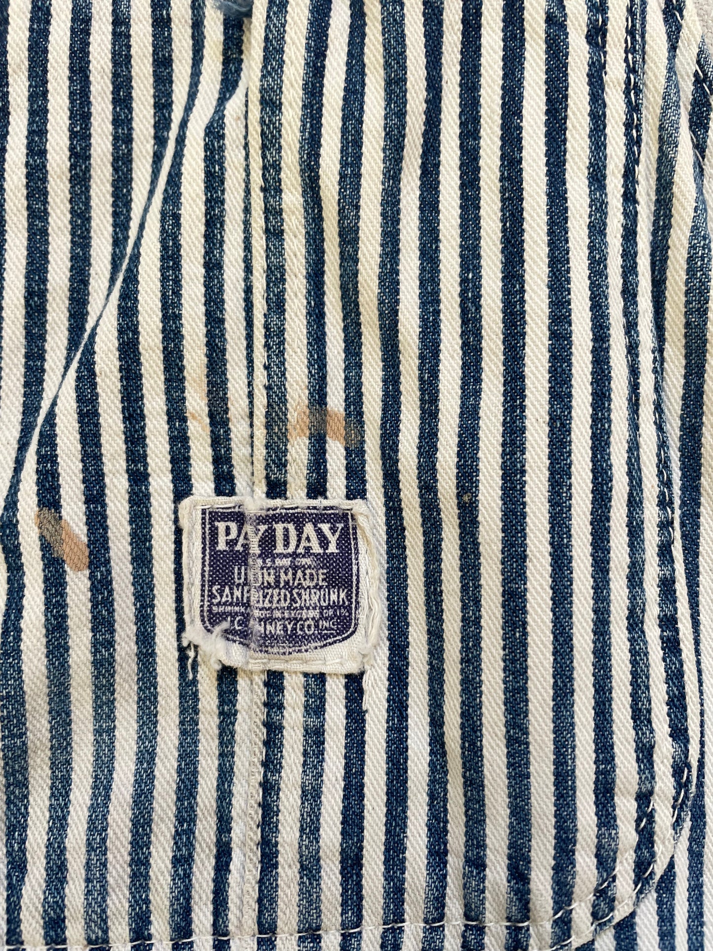 40s JCPenney Payday Express Stripe Overalls