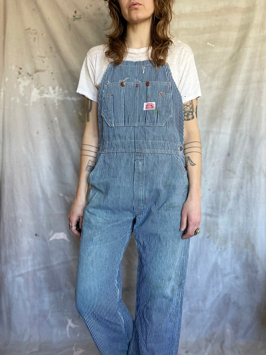 80s Roundhouse Hickory Stripe Overalls