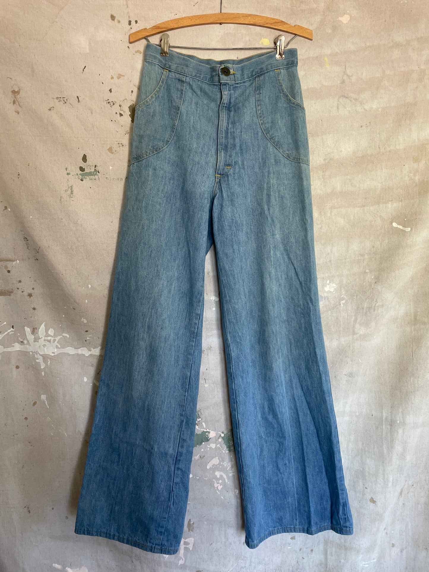 70s Miss H.I.S. Wide Leg Bell Bottom Jeans