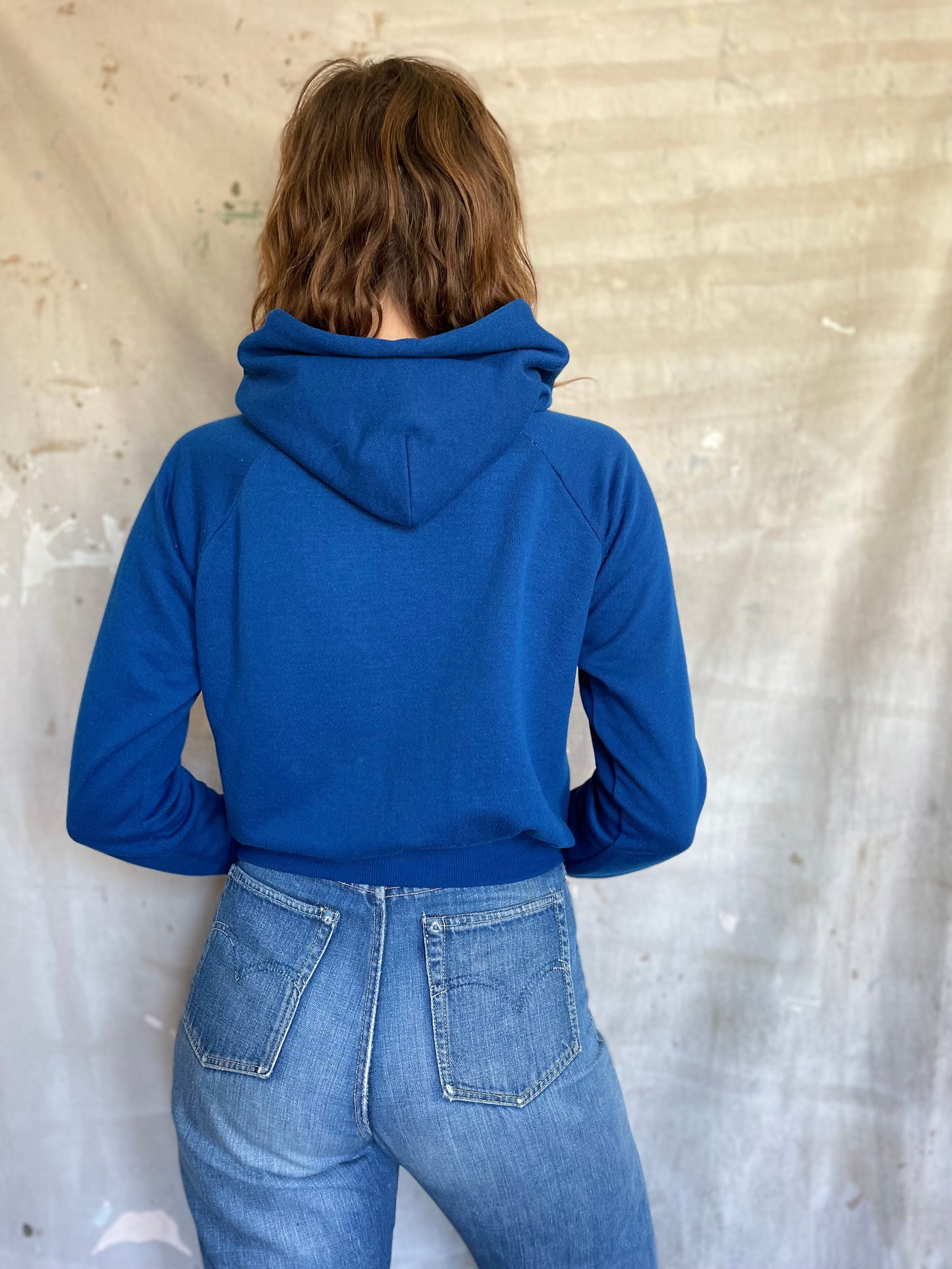 70s Blank Royal Blue Hoodie