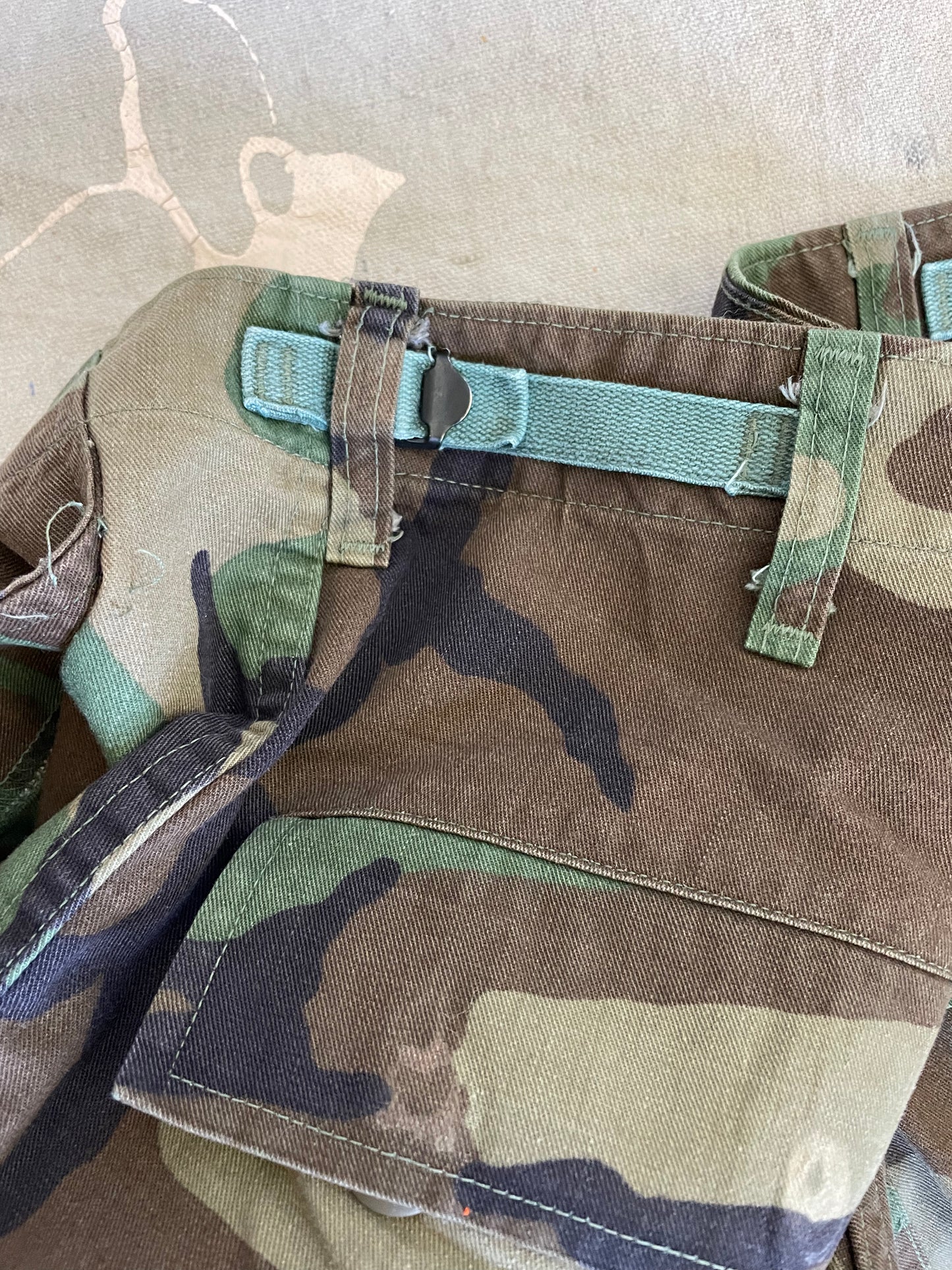 90s Woodland Camo Combat Trousers