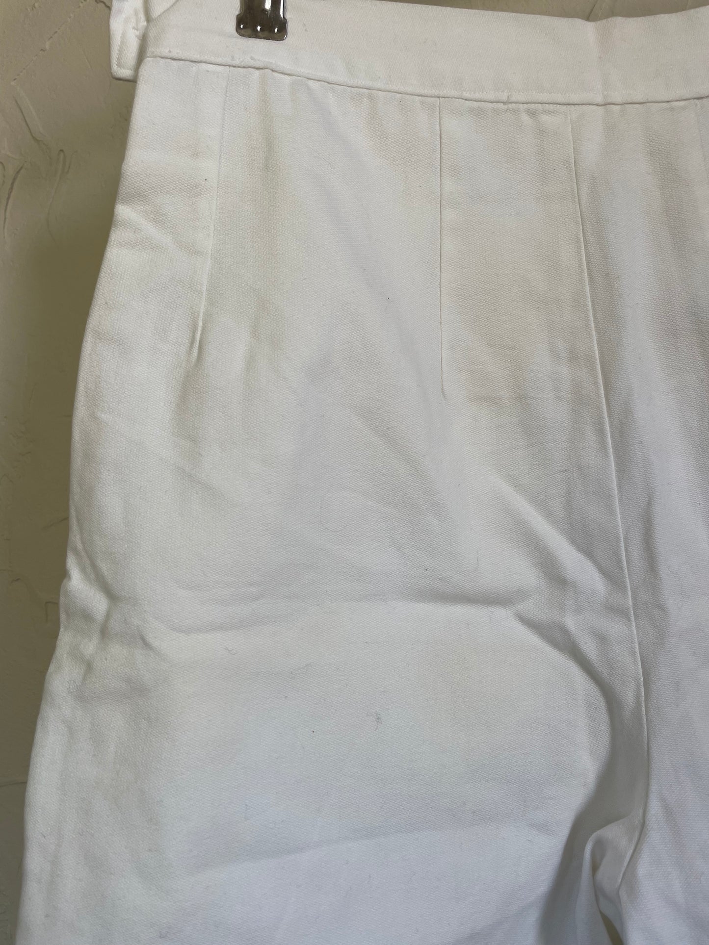 50s/60s White Side Zip Shorts