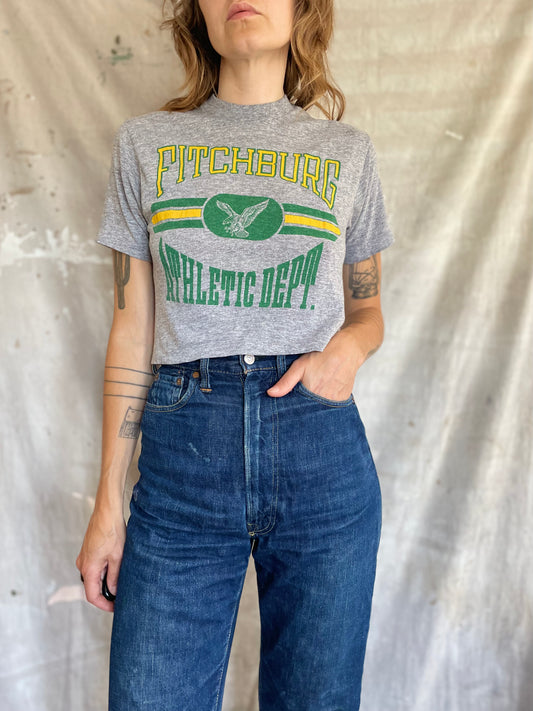 80s Fitchburg Athletic Dept. Cropped Tee