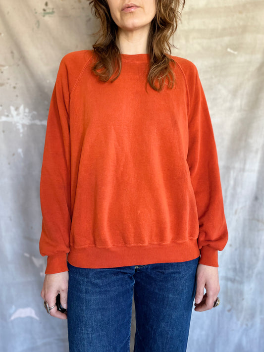 80s Blank Orange Sweatshirt
