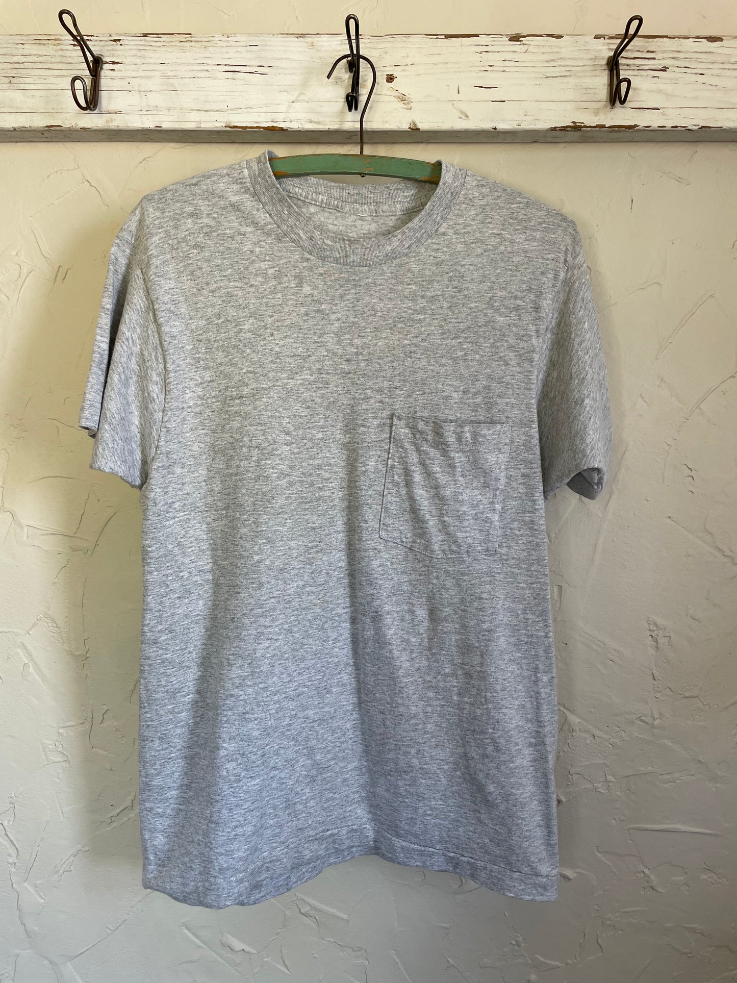 80s Heather Grey Pocket Tee