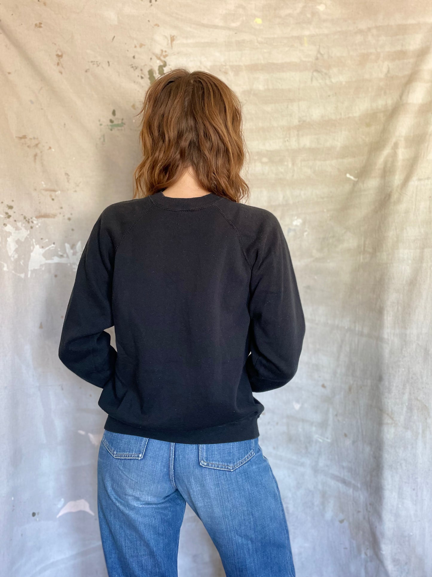 80s Blank Black Sweatshirt