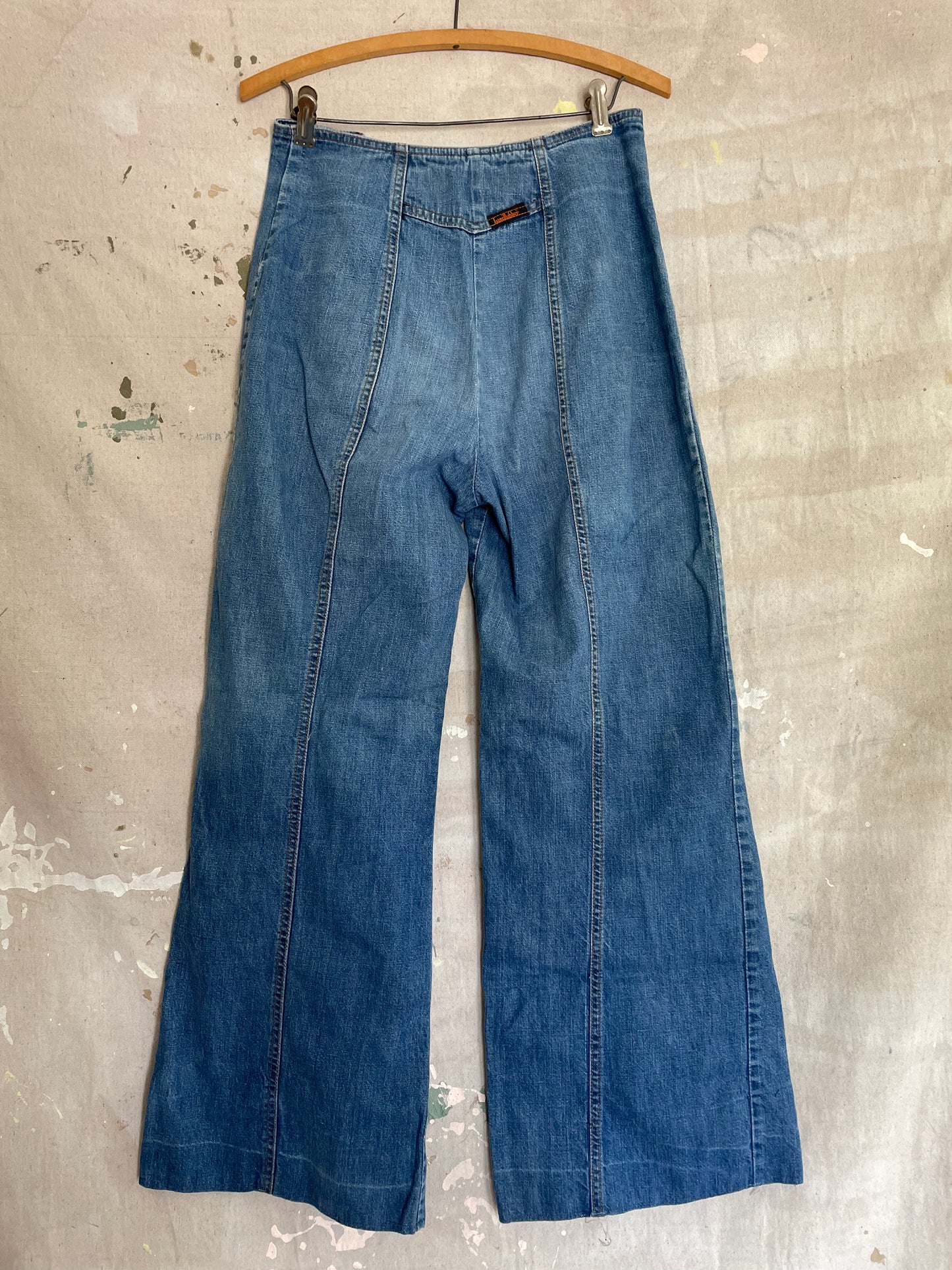 70s Landlubber Flap Front Wide Leg Jeans