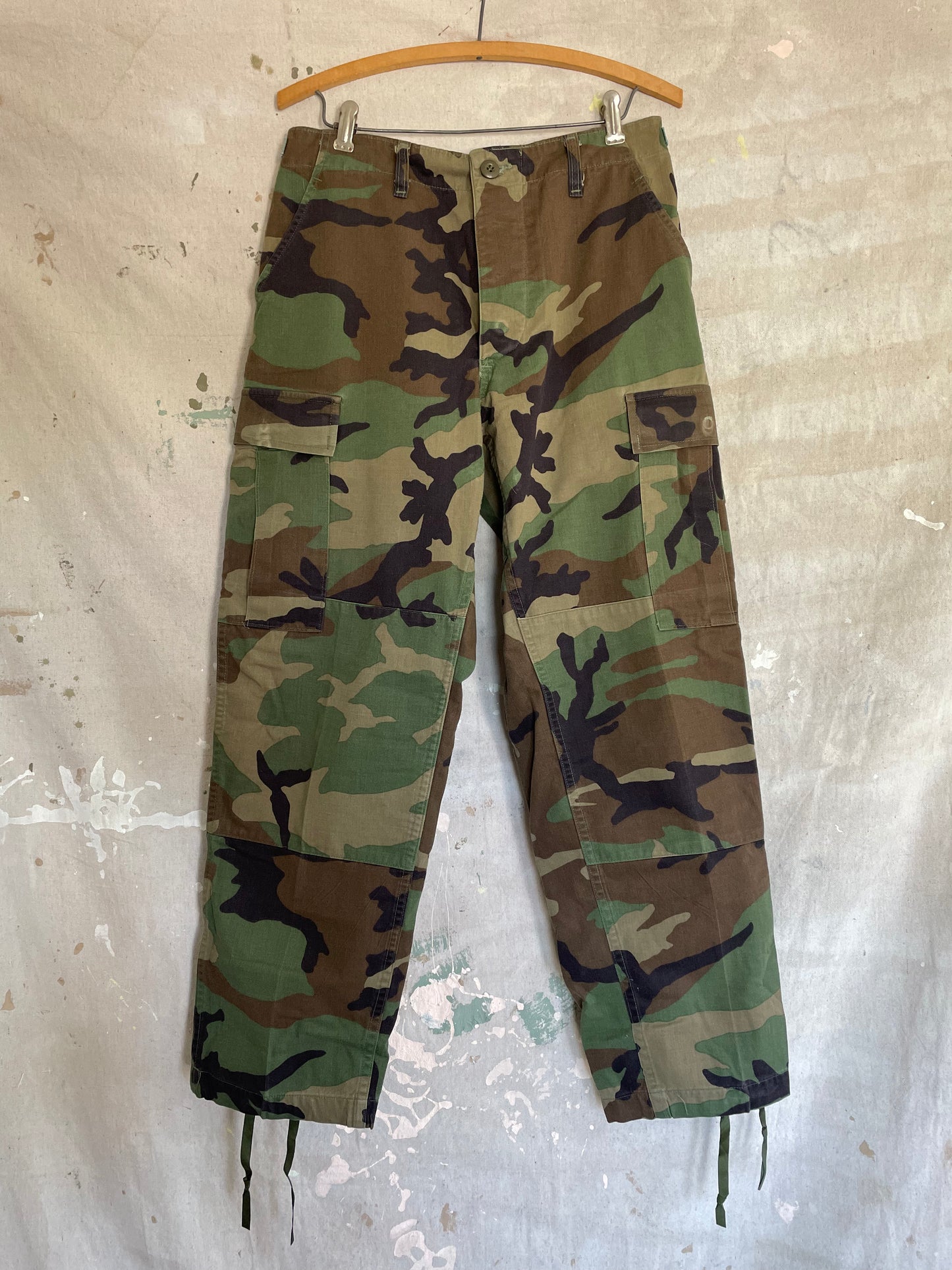 90s Woodland Camo Combat Trousers