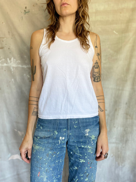 80s/90s Blank White Tank Top