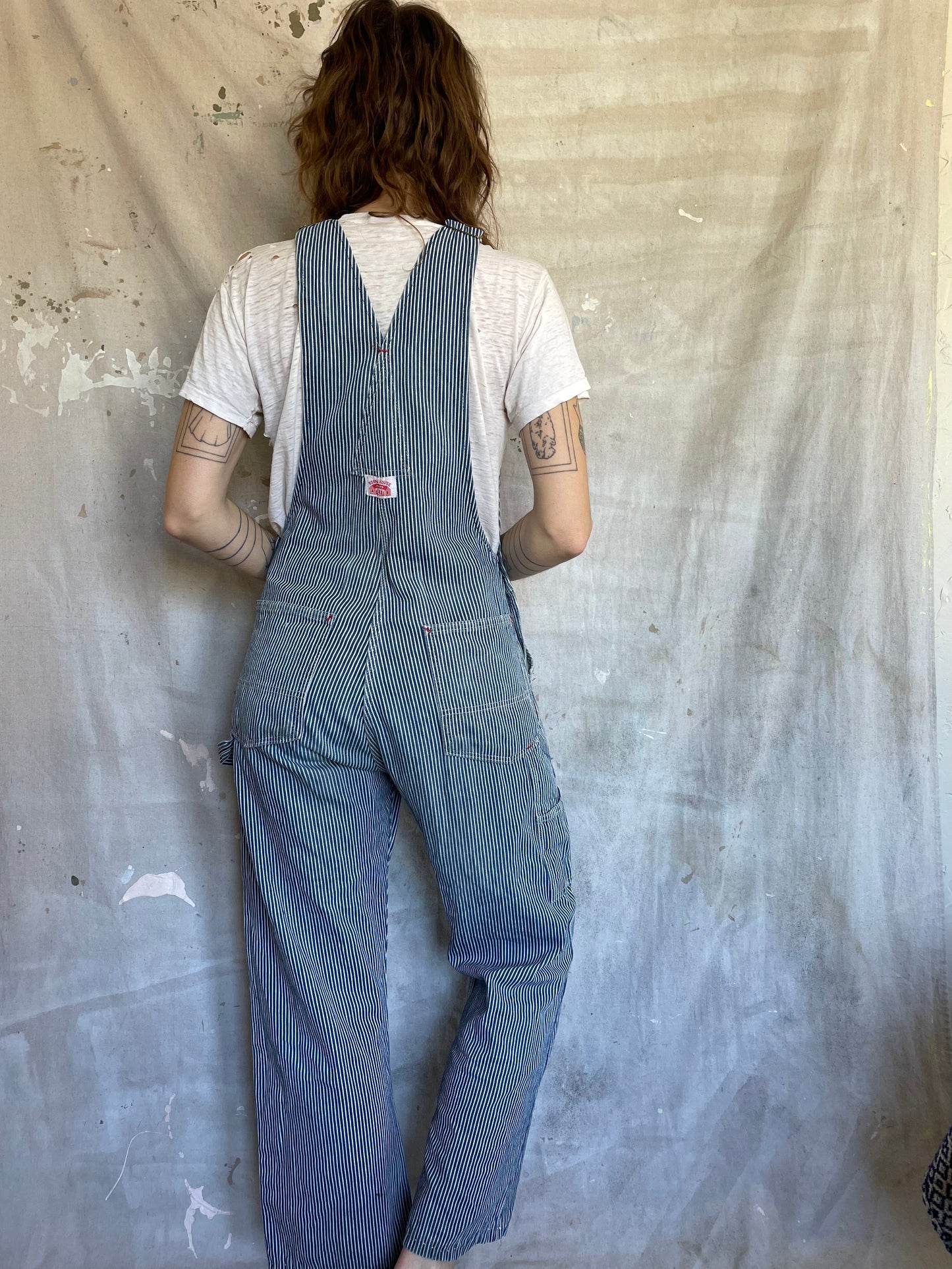 80s Roundhouse Hickory Stripe Overalls