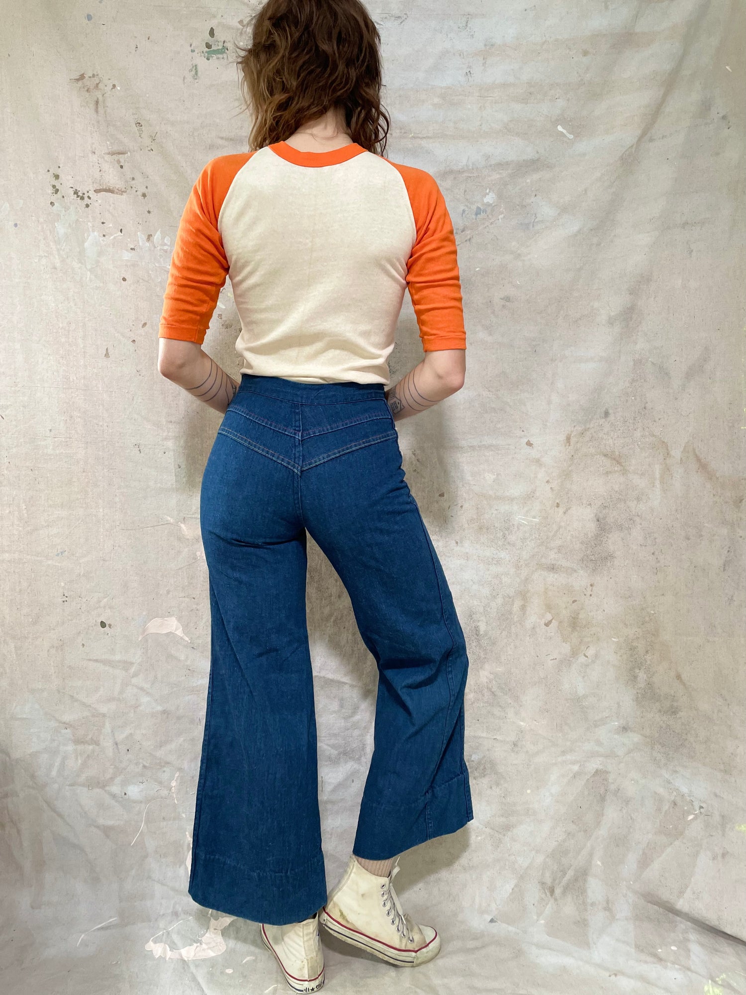 60s/70s Rainbow Bell Bottom Jeans – Double Barrel Dry Goods