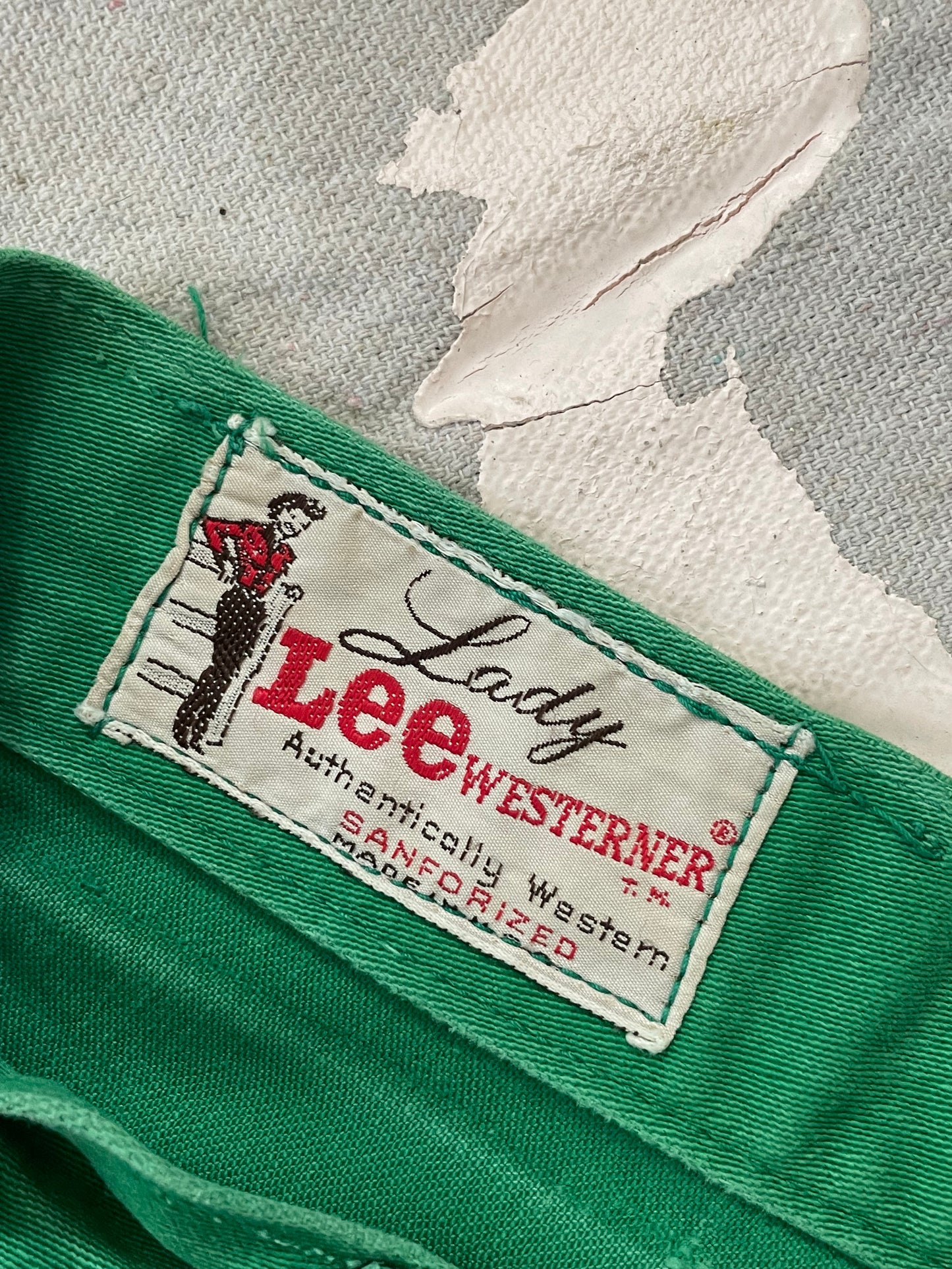 60s Lady Lee Westerner Kelly Green Pedal Pusher Pants