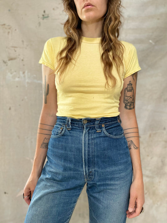 50s/60s BVD Blank Pale Yellow Tee