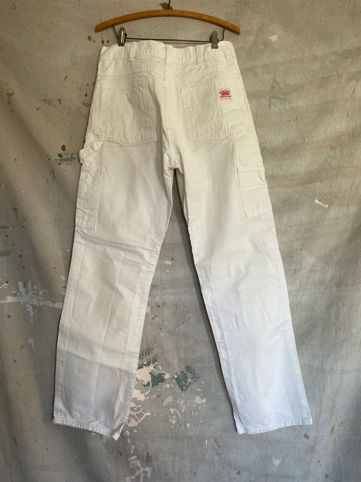 80s White Double Knee Carpenter Pants