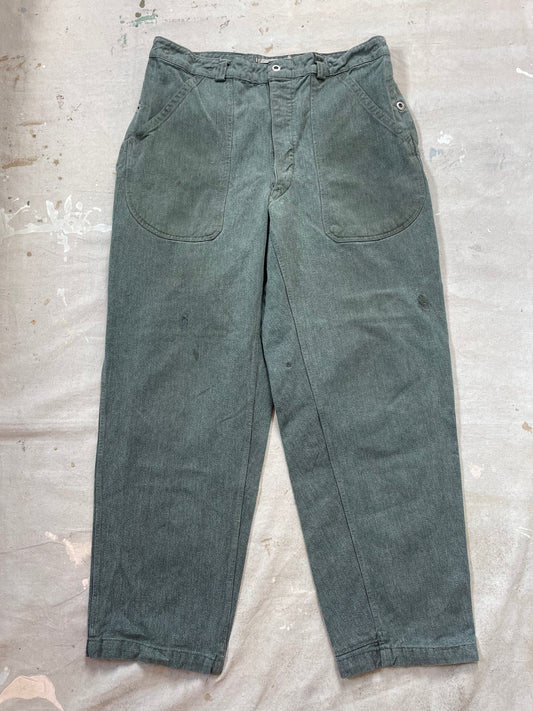 60s/70s Swiss Military Salt And Pepper Pants