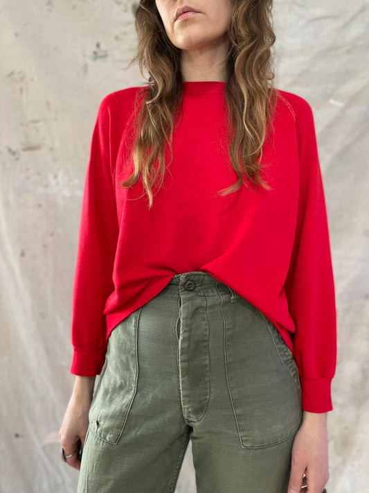 70s/80s Buttery Soft Red Sweatshirt