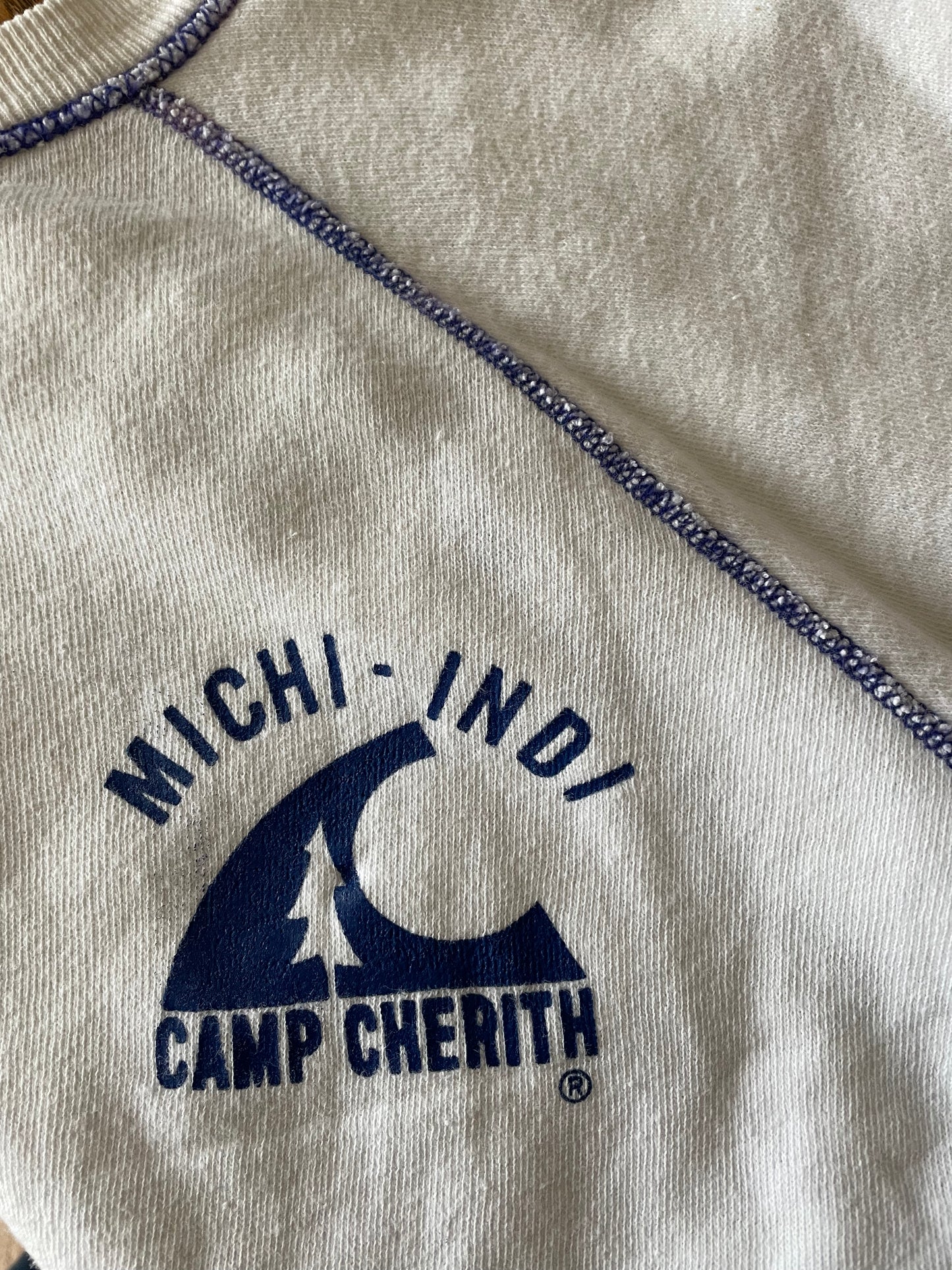 70s Pioneer Girls Michi-Indi Camp Cherith Short Sleeve Sweatshirt