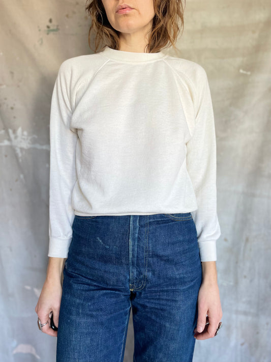 70s Blank Off-White Sweatshirt