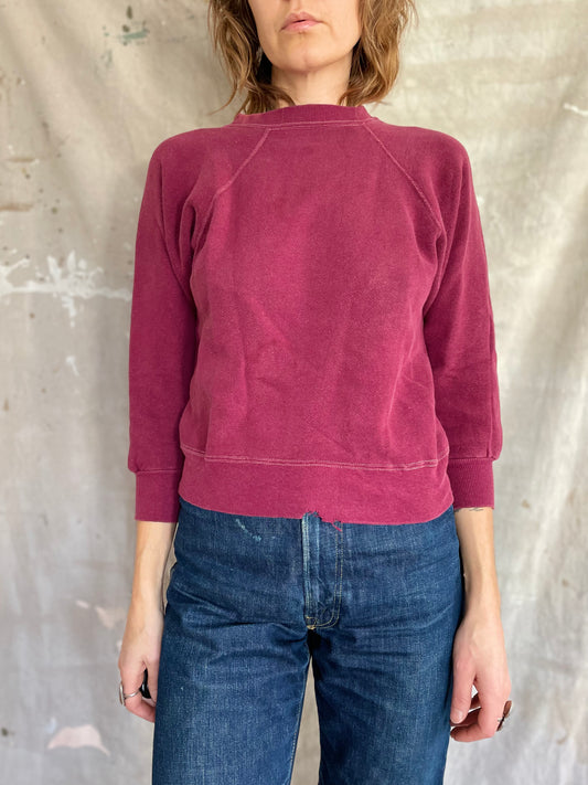 70s Blank Maroon Sweatshirt