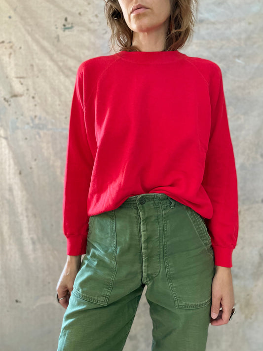 80s Blank Red Sweatshirt