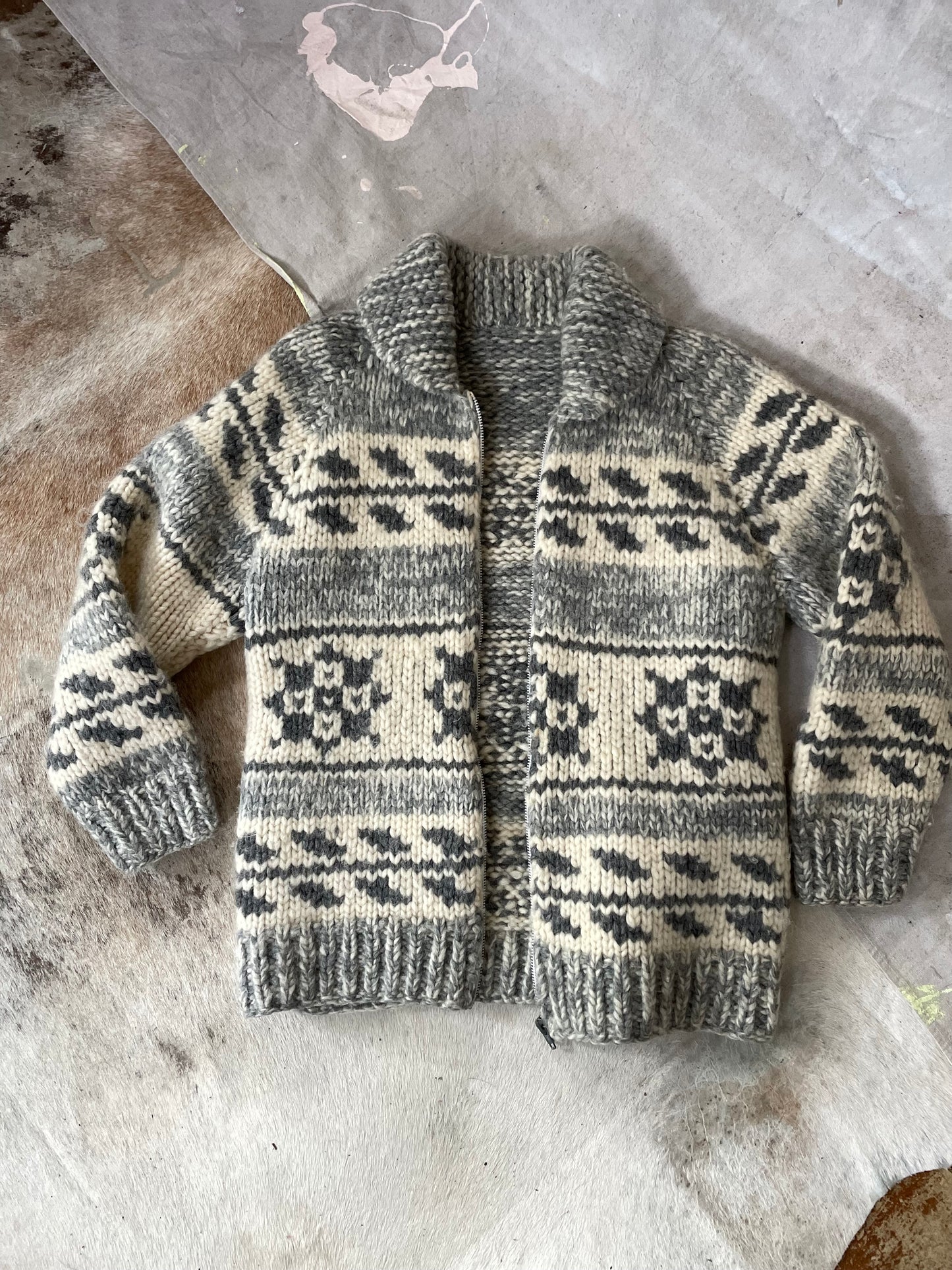 Hand Knit Cowichan Style Sweater