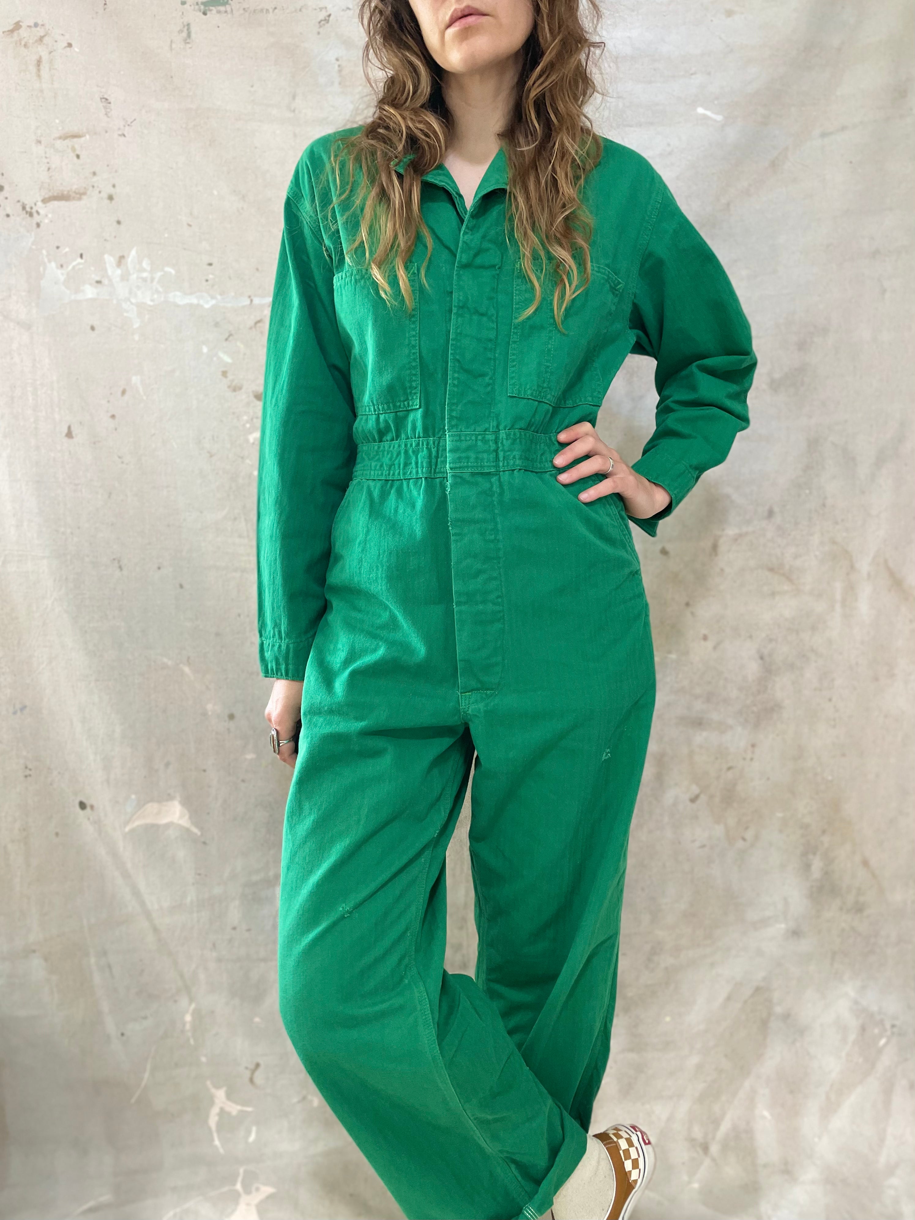 50s GO-PFOR Johnson Uniform Co. Kelly Green HBT Coveralls – Double ...