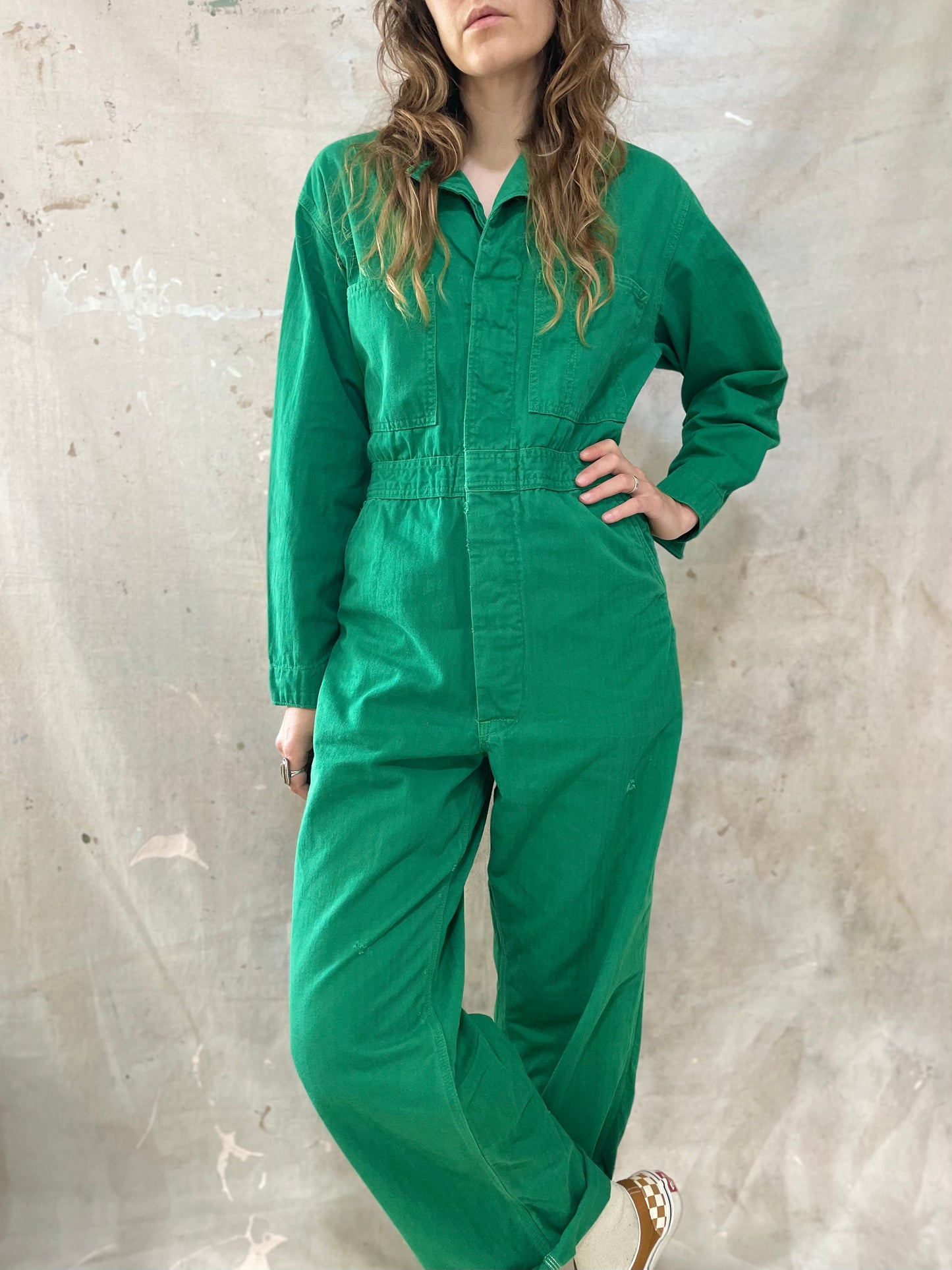 50s GO-PFOR Johnson Uniform Co. Kelly Green HBT Coveralls