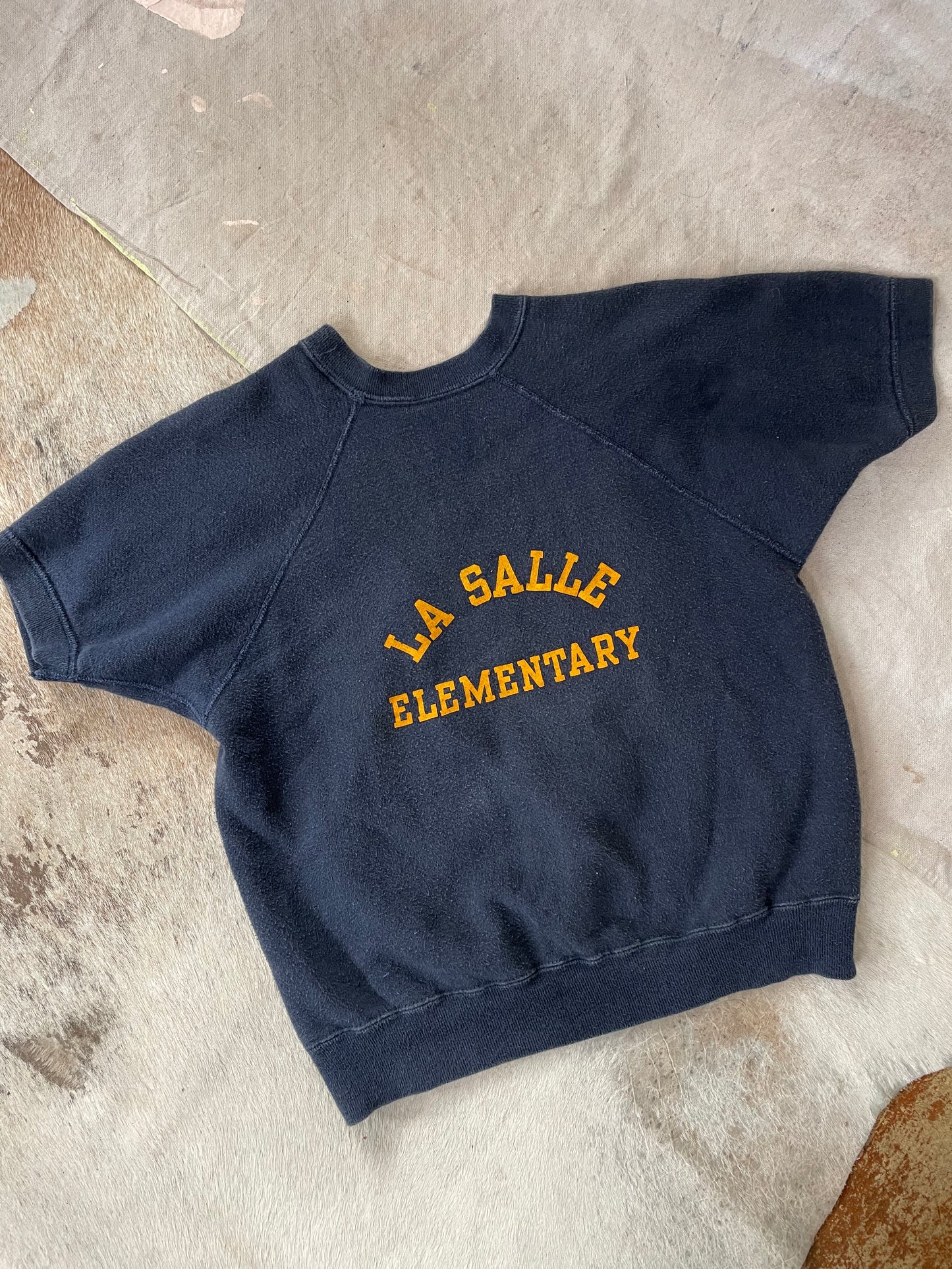 70s La Salle Elementary Short Sleeve Sweatshirt