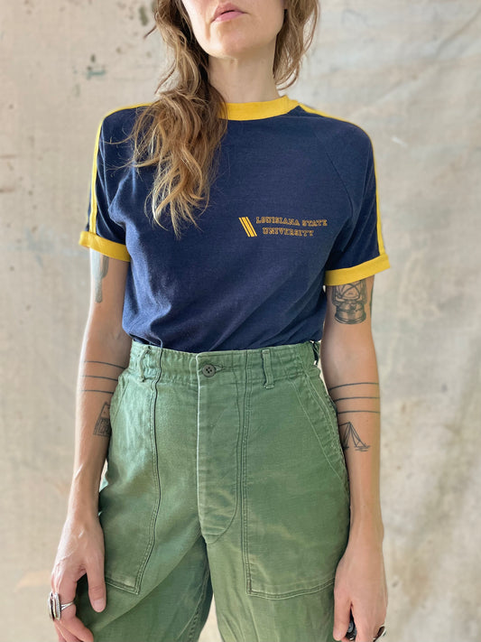 70s Champion Blue Bar Louisiana State University Tee