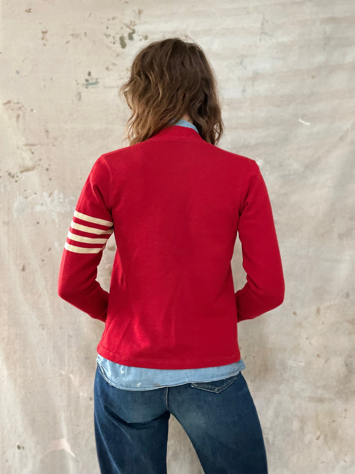 50s/60s Lowe and Campbell Red Varsity Sweater