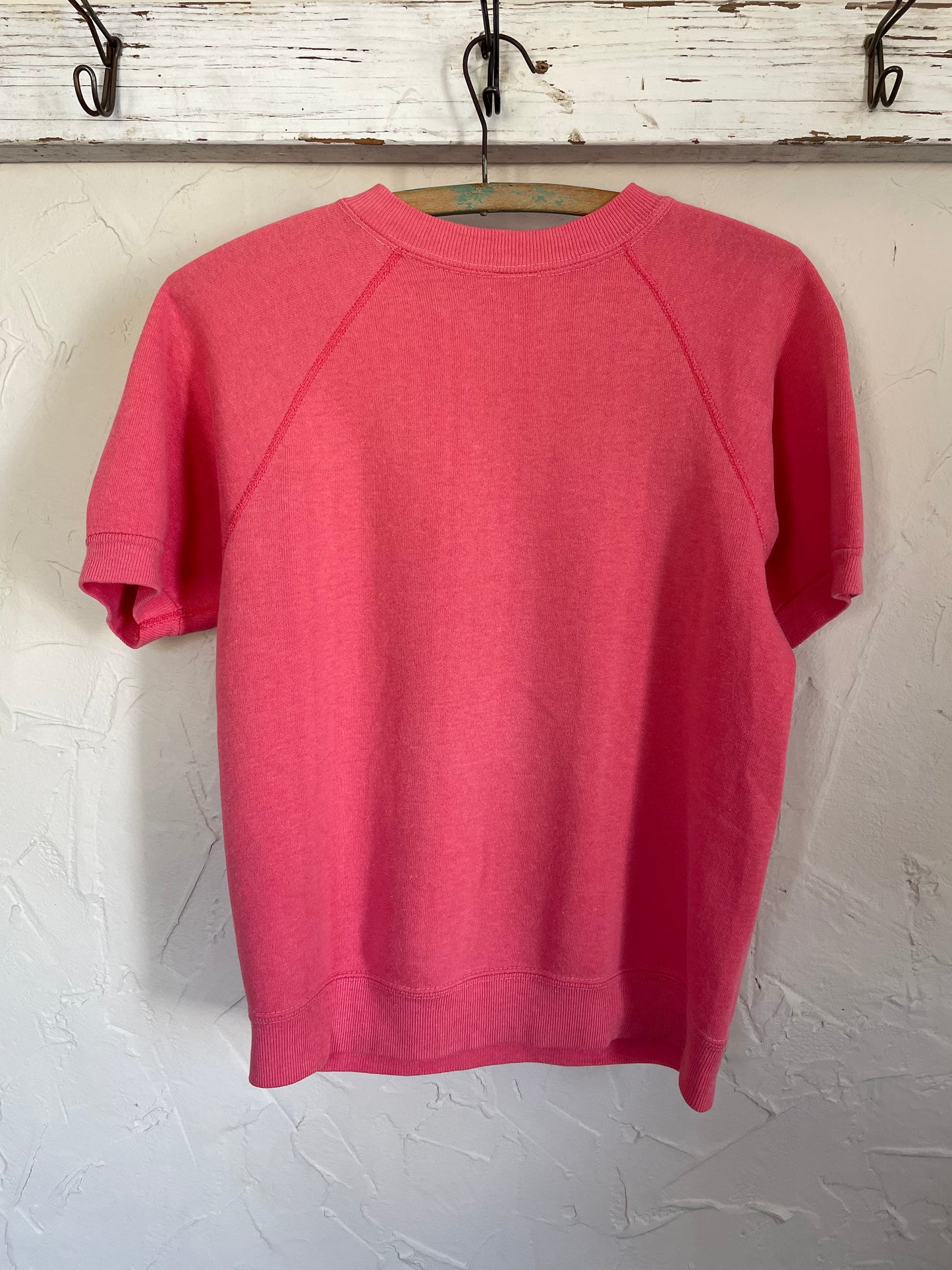 70s/80s Bubblegum Pink Short Sleeve Sweatshirt