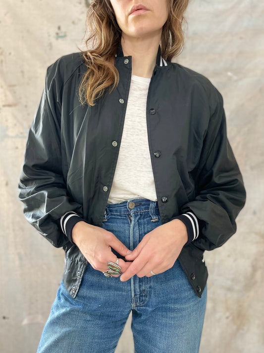 90s Black Wind Breaker Jacket